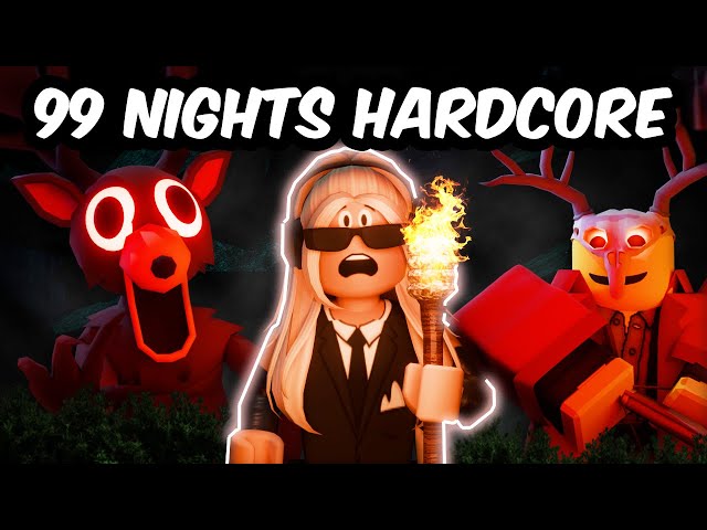 SURVIVING HARDCORE MODE in 99 NIGHTS IN THE FOREST