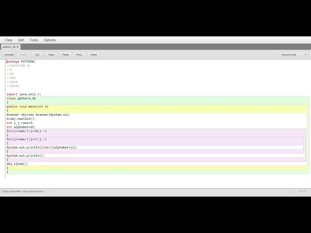 Blue Java : pattern program part 36