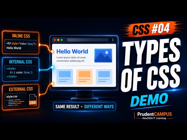 CSS #04 — Types of CSS & Their Demo