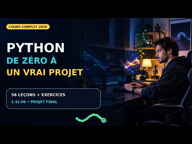 Python de Zéro à un Vrai Projet en 1:31:06 — Cours Complet 2026