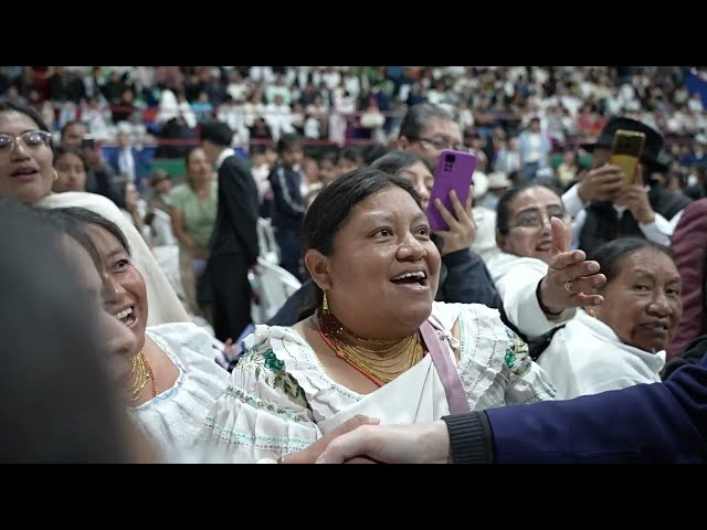 This is how the announcement of the new temple in Otavalo, Ecuador 🇪🇨 was experienced