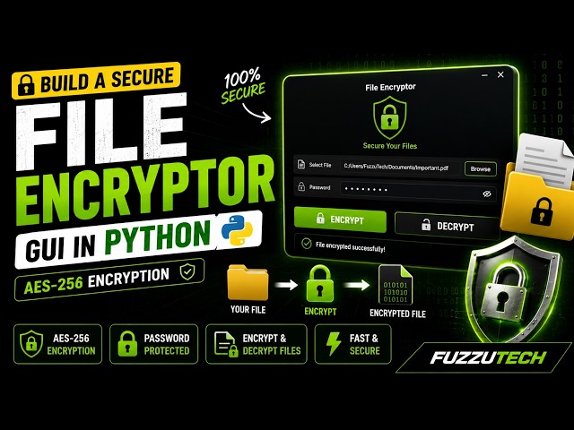 🚀 Python File Encryptor Project | Encrypt & Decrypt Any File Securely