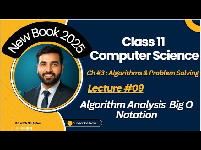 Algorithm Analysis | Time & Space Complexity | Big O Notation | 1st Year Computer Science