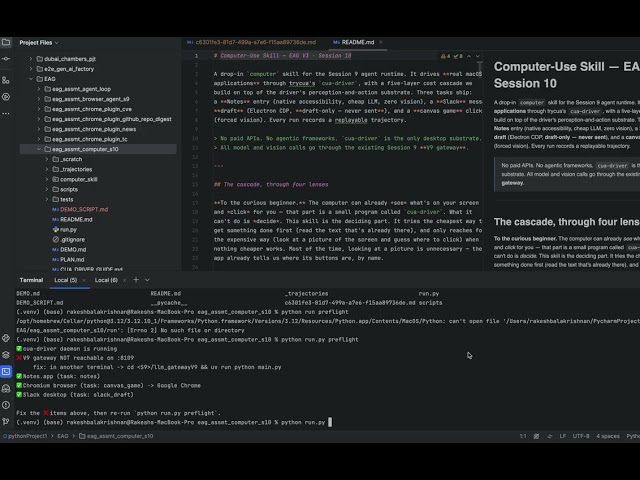 Building a Computer-Use Agent that Drives Real macOS Apps — Notes, a Vision Game & Slack