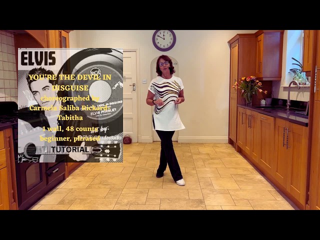 You're The Devil In Disguise line dance tutorial