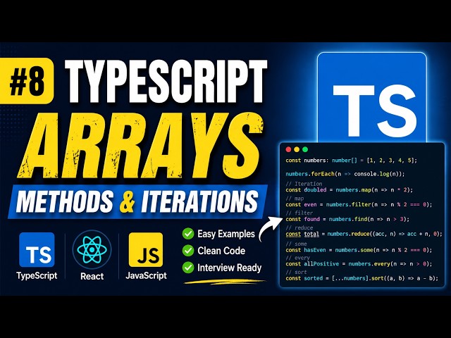 #8  Typescript  arrays methods  and iterations #typescript  #react #javascript #webdevelopment