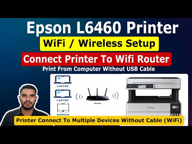 Epson L6460 Printer Wi-Fi Setup || How to Connect Epson L6460 to Wireless Router (Easy Setup)