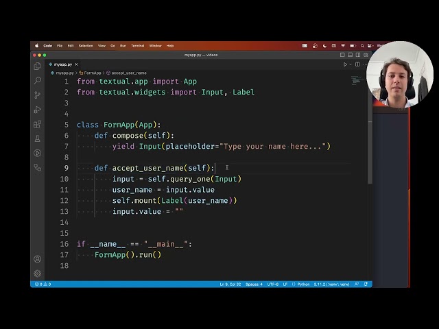 How to submit and handle input in a Textual app