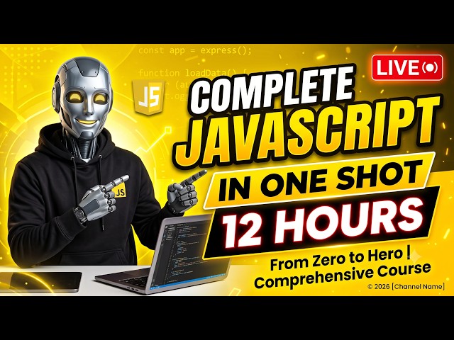 🚀 🔥 JavaScript Complete Course (2026) 3 Projects | one shot | Notes | GitHub |Projects