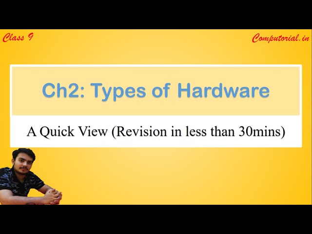 A Quick View of Types of Hardware || Revision in less than 30 minutes || Chapter 2 || Class 9