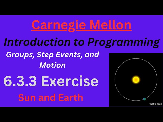 CM Intro to Programming  Unit 6 Lesson 3 Sun and Earth