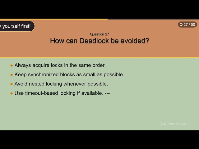 Java MultiThreading Interview Questions answers