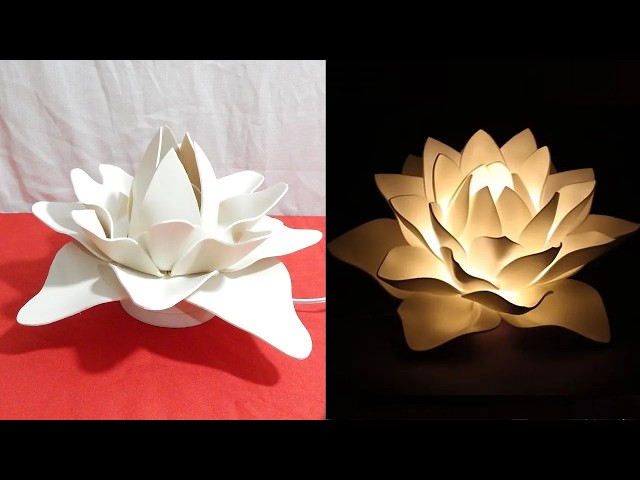 Learn how to make a flower-shaped lamp