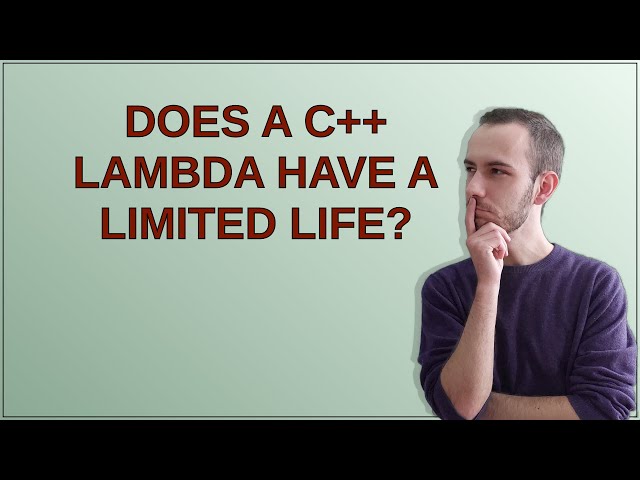 Does a C++ lambda have a limited life?