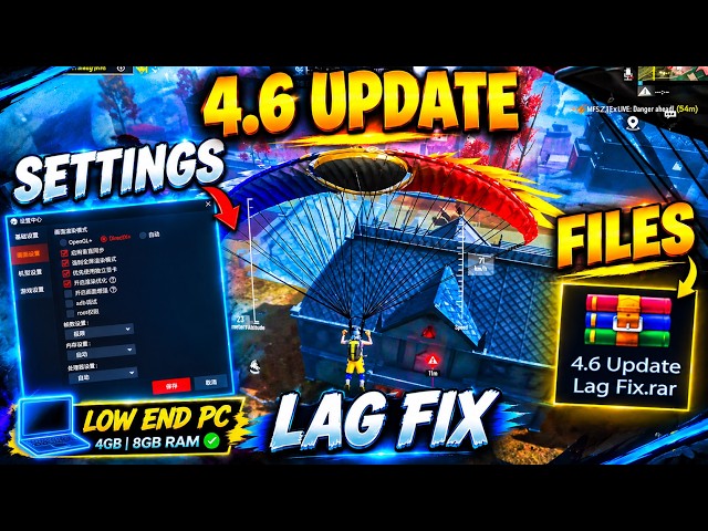 🔥 PUBG Mobile 4 6 Update FPS Boost + Lag Fix  Best Settings For Low End PC 4GB8GB RAM