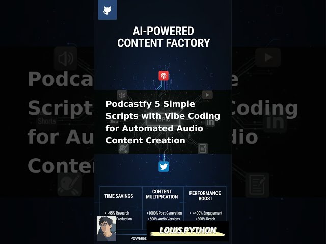 🚀 Build an Agentic AI Workflow: Python + Podcastfy Content Engine @PyLouis #Age