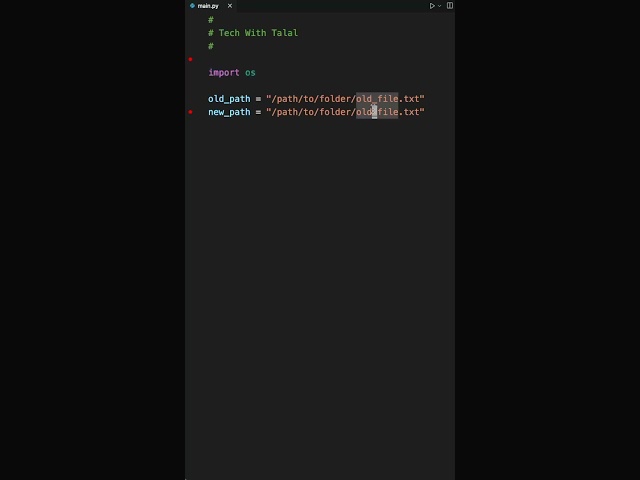 How to rename a file #python #learnpython #pythonprogramming