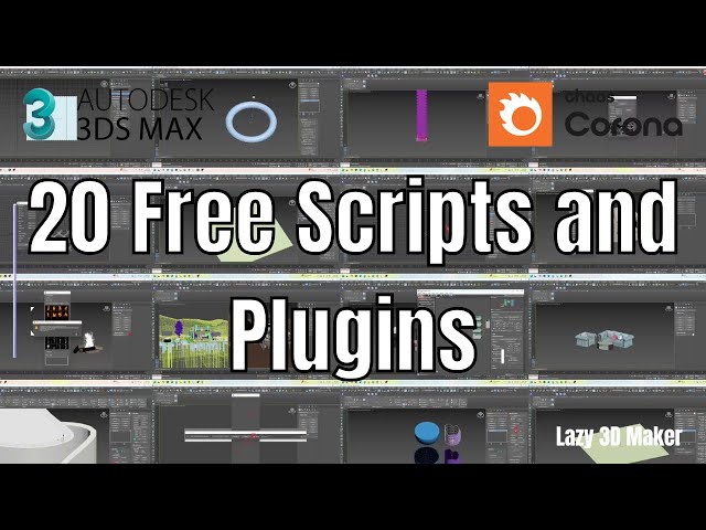 20 Free Scripts and Plugins for 3ds Max. #3dsmax #3d #script #lazy3dmaker