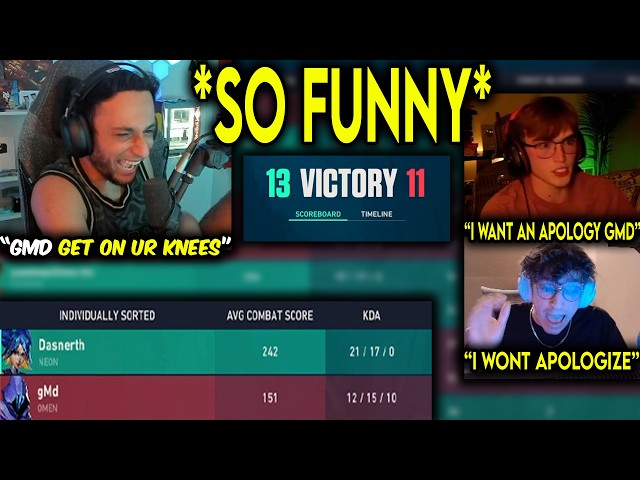 FNS Couldn't Stop LAUGHING After Dasnerth Beat GMD In Valorant 10 Mans😂