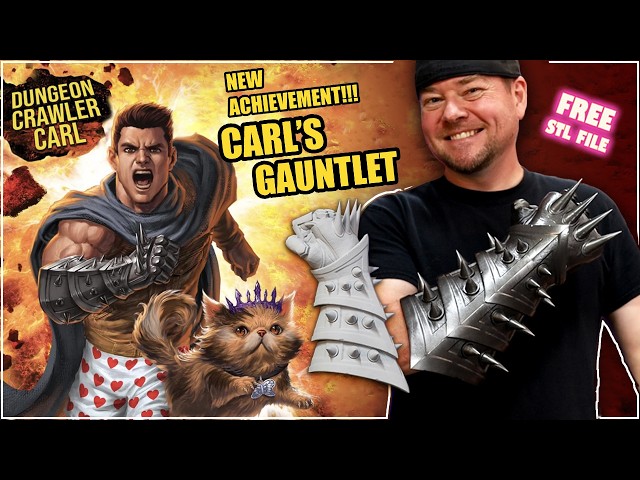 I made Carl's Gauntlet from Dungeon Crawler Carl - Free 3D stl File - For Cosplay or Display