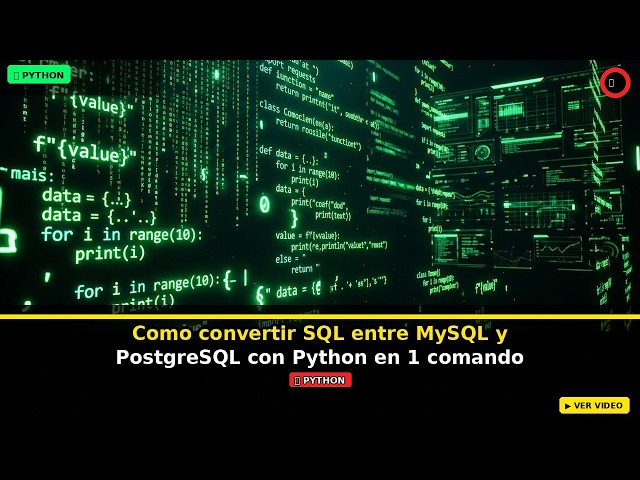 How to convert SQL between MySQL and PostgreSQL with Python in 1 command