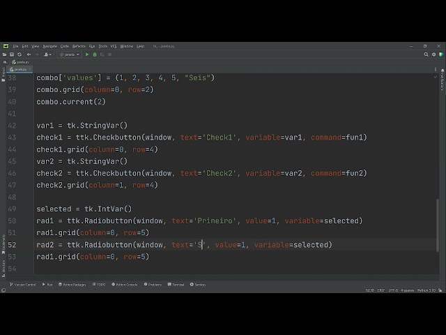 452 - Urilizando Radiobutton no tkinter Python