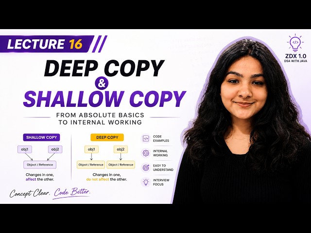 Deep Copy vs Shallow Copy in Java 🔥 | Internal Working Explained | OOPs Lecture 6 | ZDX 1.0