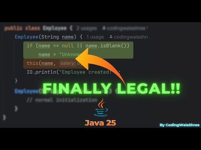 super() and this() Rules are FINALLY DEAD! | JEP 513 | Java 25 - Flexible Constructor Bodies