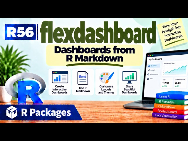 R56 | flexdashboard — Dashboards from R Markdown | R Packages | Uplatz