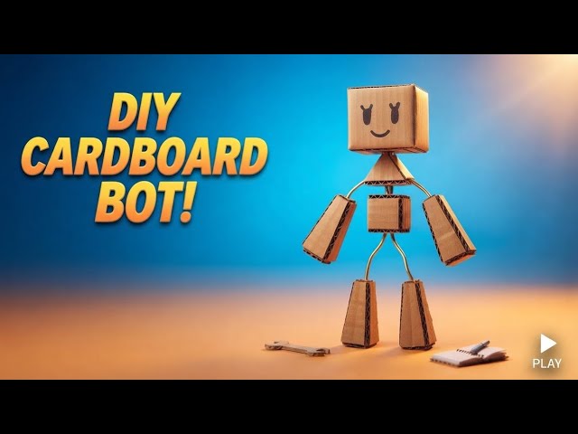 DIY Cardboard Bot! 🤖 Easy Craft Tutorial and toy making #artwork#cardboardcraft#toymaking#subscribe 