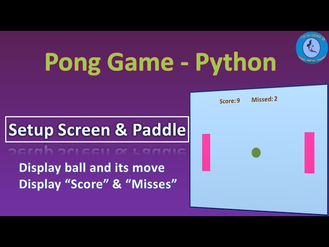 Pong game development in Python - Part (1/3) | #SkillUpwithGenie #LearnPython #PythonGame