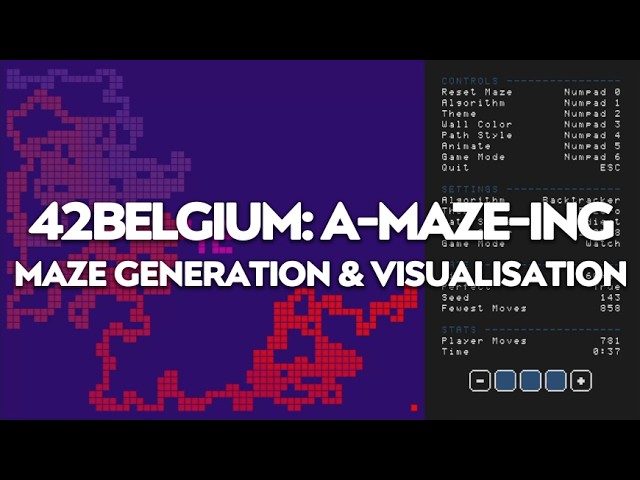 42BELGIUM: A-MAZE-ING | Random Maze Generation & Visualisation