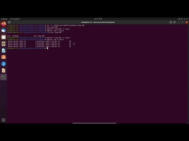 Basic Send/Recv in MPI (fortran)