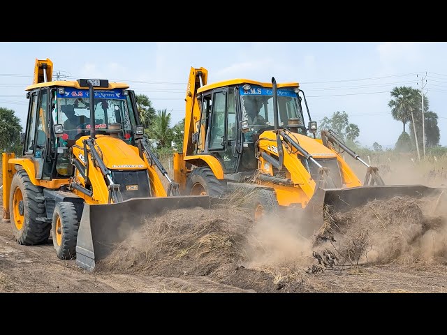 3 JCB 3DX Backhoe Loader Preparing together Big Land for New Agricultural Cultivation | Jcb video