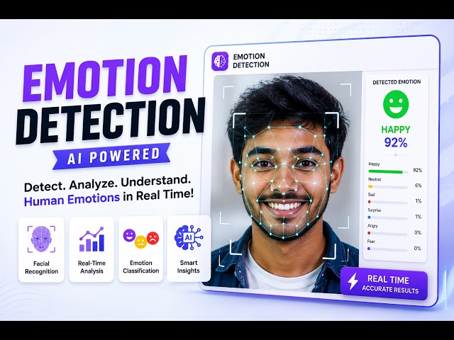 Facial Emotion Detection Using Python#FacialEmotionDetection#artificialintelligence #pythonprojects