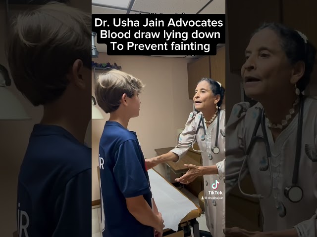 Dr Usha Jain blood draw lying prevent fainting.#drushajain #fainting #passout #blooddraw # blackout
