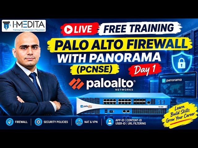 Palo Alto Firewall with Panorama (PCNSE) | Day 1 FREE Live Training | English
