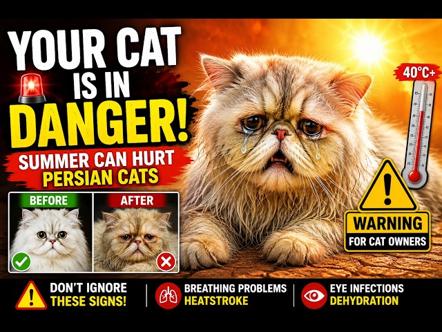 Persian Cat Heat Danger 😿 Summer Diseases Every Owner Must Know