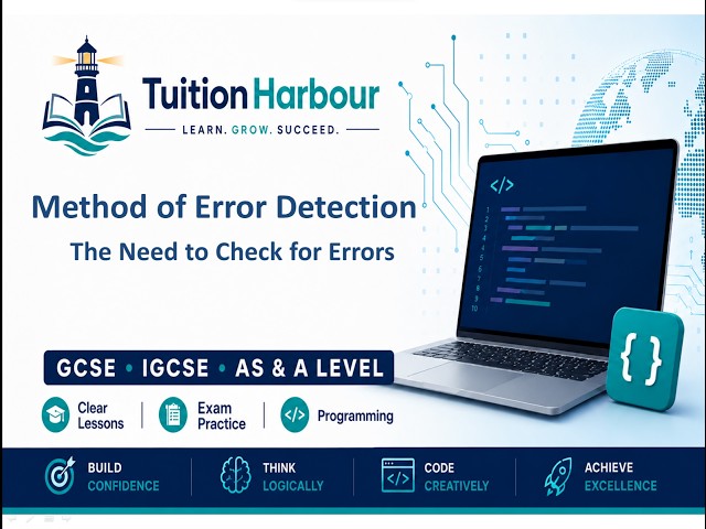 Method of Error Detection | The Need to Check for Errors | Cambridge IGCSE Computer Science 0478