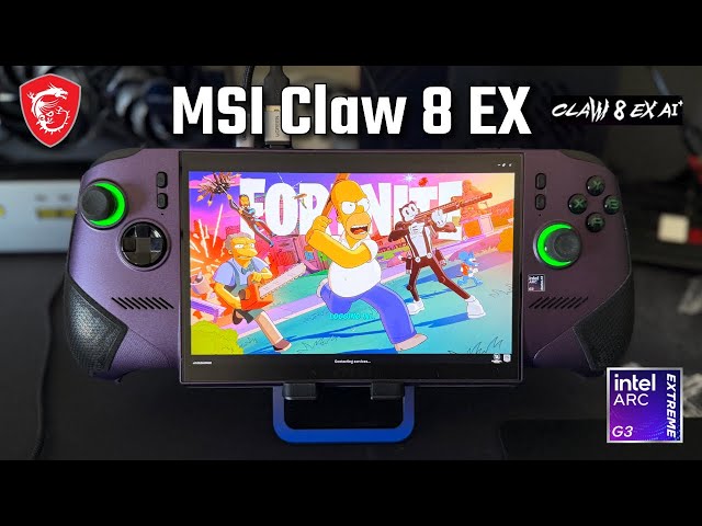 MSI Claw 8 EX Fortnite Intel G3 Extreme Gameplay (Arc B390)