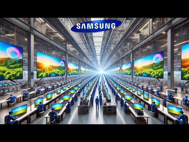 How SAMSUNG TVs are Made in a MASSIVE Factory |  TV Factory Process