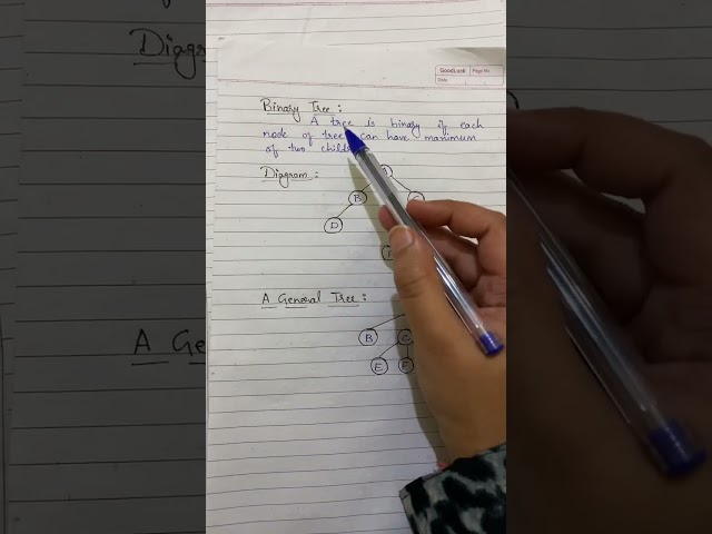 What is Binary Tree with Example and comparison with general tree  #binarytree #datastructure