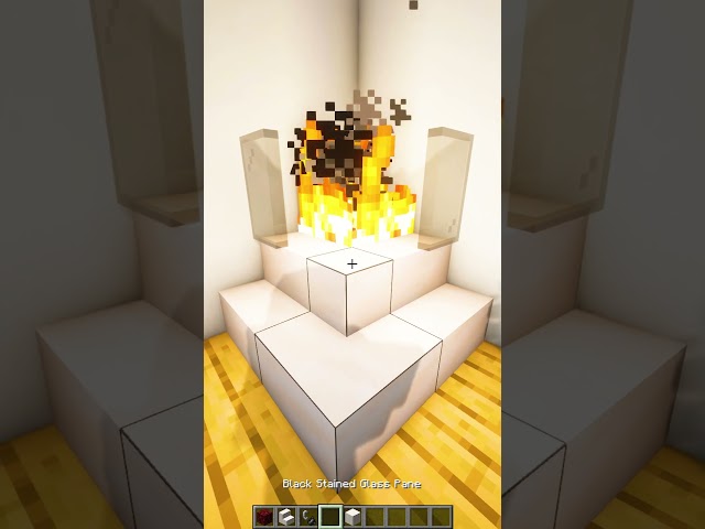 Could This Be the Cleanest Modern Fireplace Build in Minecraft? 🔥