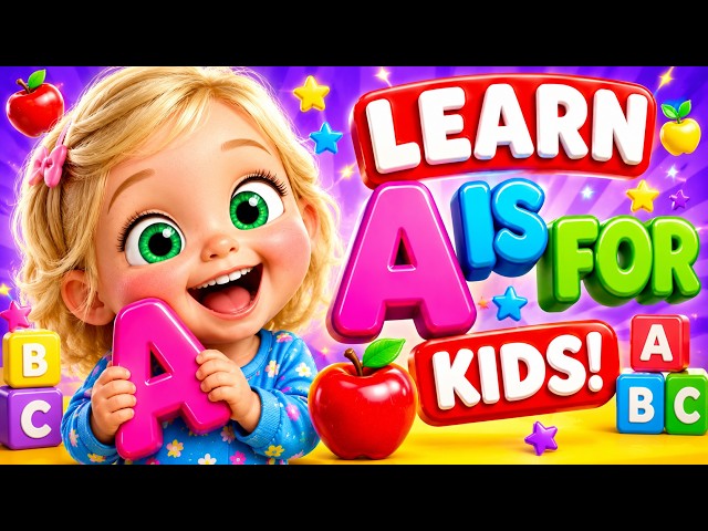 ABC Alphabet Song 🎶 Learn Letters A–Z | Fun ABC Nursery Rhyme for Kids, Toddlers & Pre-schoolers
