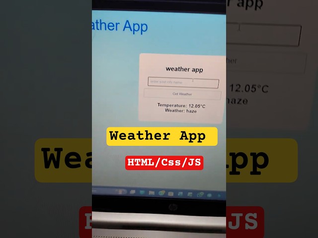 Weather App using HTML /CSS / Javascript.