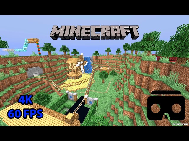 Big Roller Coaster in 360° - Minecraft [VR] 4K 60 FPS