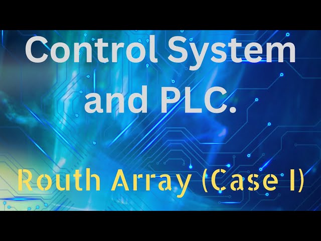 Routh Array (case I) || Control System and PLC || EXTC #wastaclasses #diploma