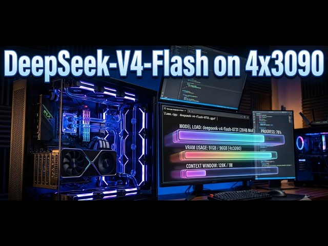 DeepSeek-V4-Flash-0731 (284B) run Locally on 4 RTX3090s