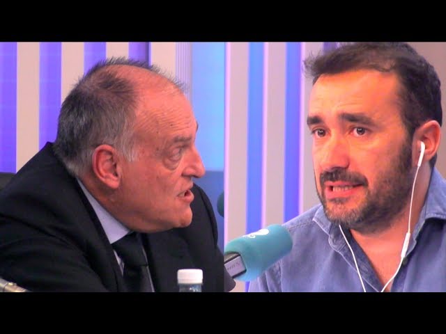 This was the clash between Tebas and Juanma Castaño on Cope's El Partidazo