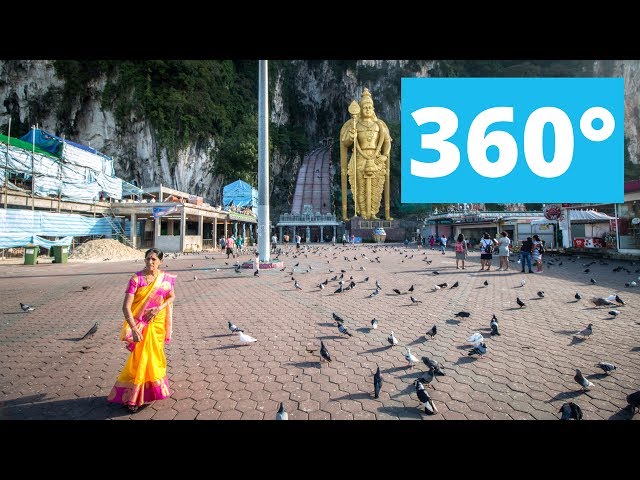 360 video: Murugan Statue at Batu Caves, Kuala Lumpur, Malaysia